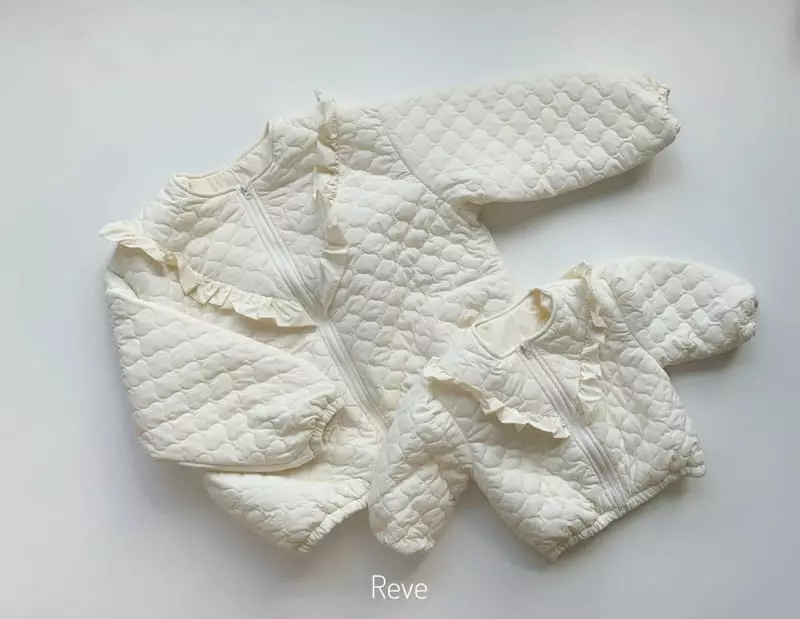 Reve Kid - Korean Children Fashion - #kidsshorts - Frill Quilting Jacket - 2