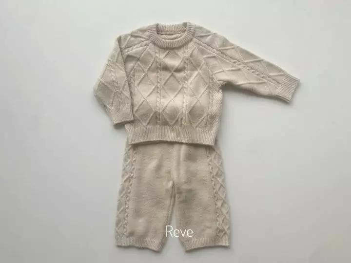 Reve Kid - Korean Children Fashion - #kidsstore - Knit Top Bottom Set - 3