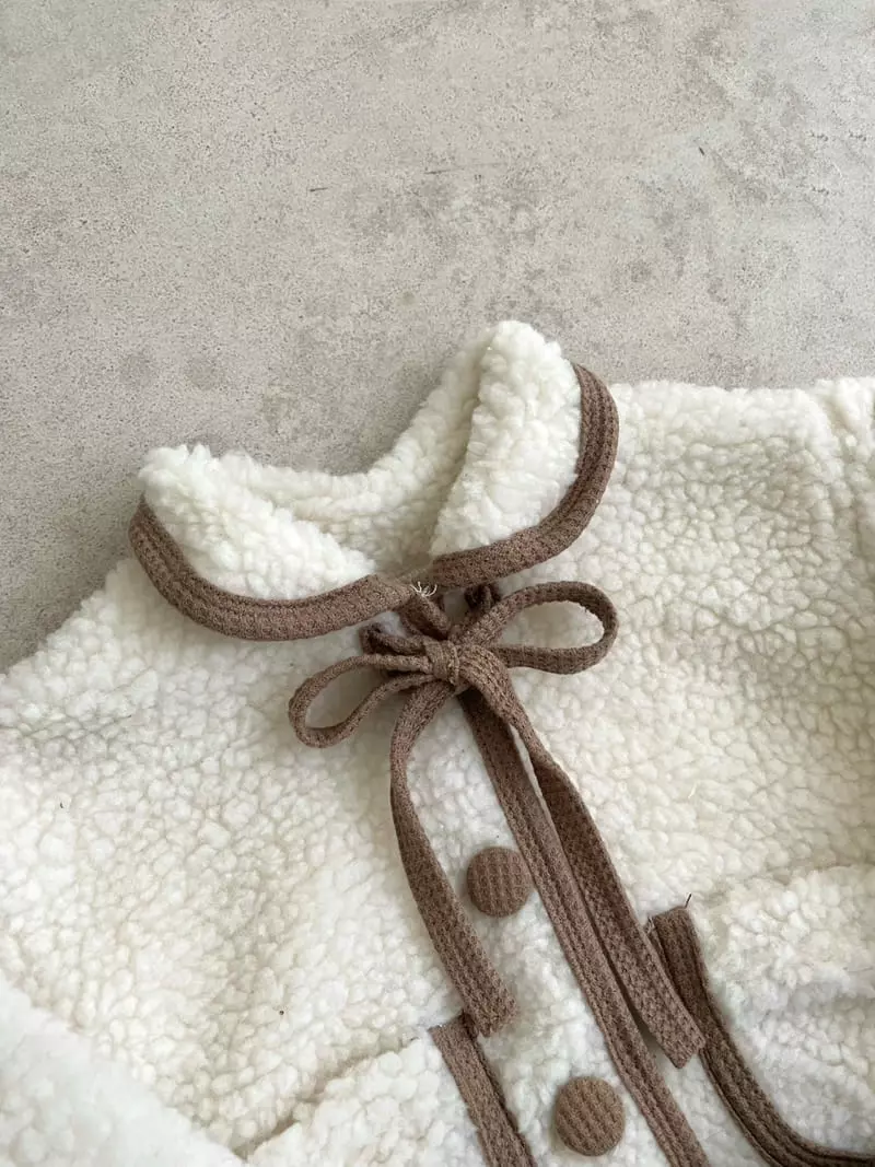 Reve Kid - Korean Children Fashion - #kidsstore - Bebe Bbogle Ribbon Jacket - 3