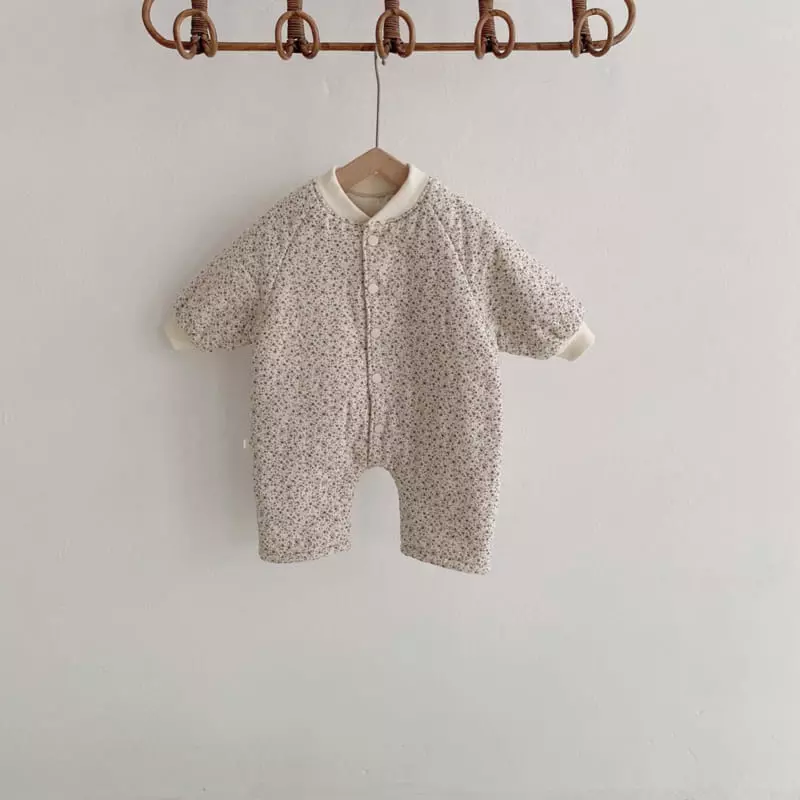 Reve Kid - Korean Children Fashion - #kidsstore - Bebe Round Collar Padding Bodysuit - 2