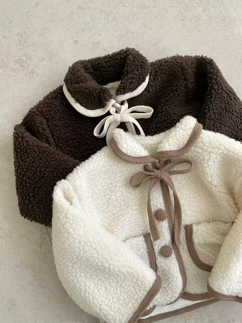Reve Kid - Korean Children Fashion - #kidsstore - Bebe Bbogle Ribbon Jacket - 4