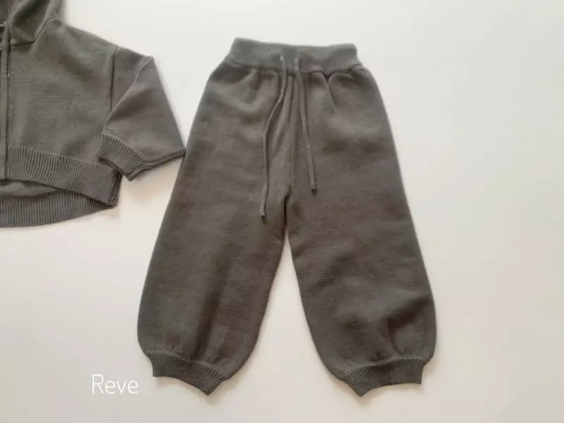 Reve Kid - Korean Children Fashion - #magicofchildhood - Unbal Knit Hoody Set
