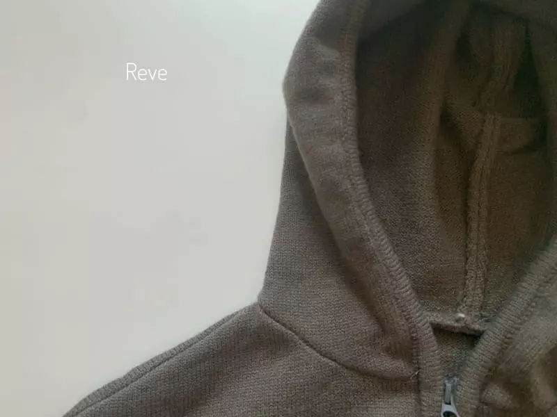 Reve Kid - Korean Children Fashion - #minifashionista - Unbal Knit Hoody Set - 2