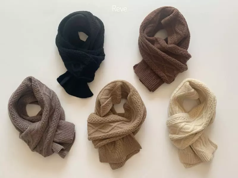 Reve Kid - Korean Children Fashion - #stylishchildhood - Cable Knit Muffler - 2