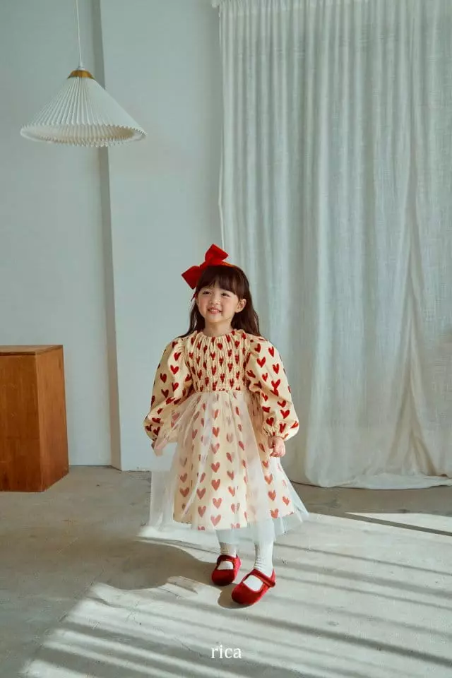 Rica - Korean Children Fashion - #childrensboutique - Heart One-piece - 6