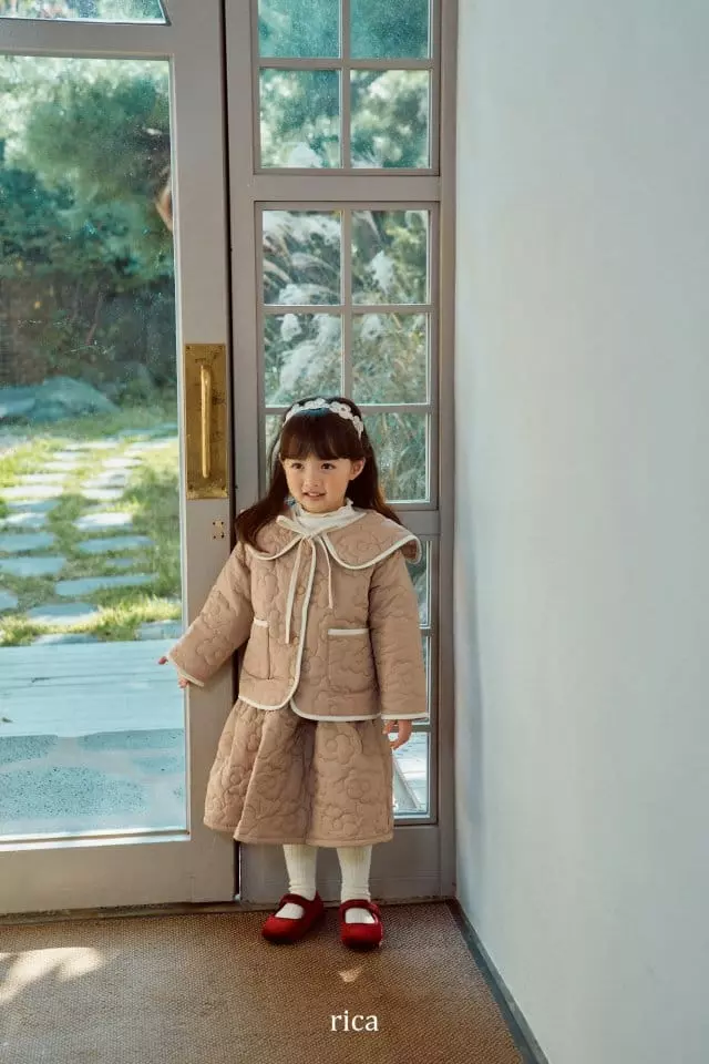 Rica - Korean Children Fashion - #childrensboutique - Blanc Padded Jumper - 3
