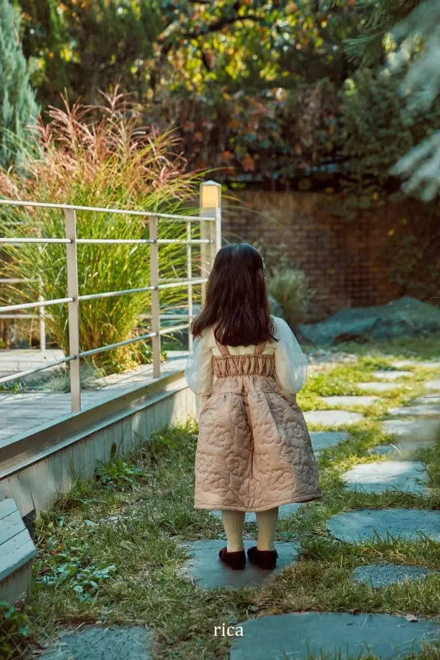 Rica - Korean Children Fashion - #discoveringself - Blan Paded One-piece - 2