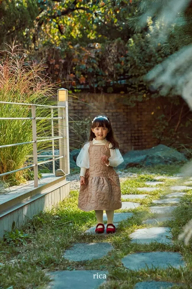 Rica - Korean Children Fashion - #fashionkids - Blan Paded One-piece - 3