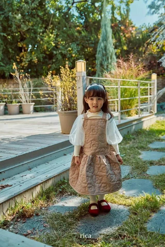 Rica - Korean Children Fashion - #fashionkids - Blan Paded One-piece - 4