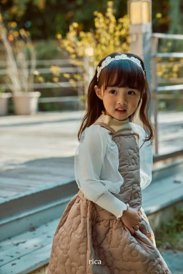 Rica - Korean Children Fashion - #kidsstore - Blan Paded One-piece - 5