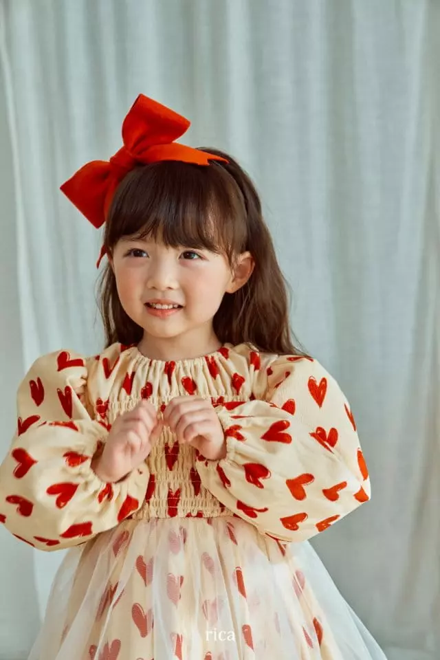 Rica - Korean Children Fashion - #magicofchildhood - Heart One-piece