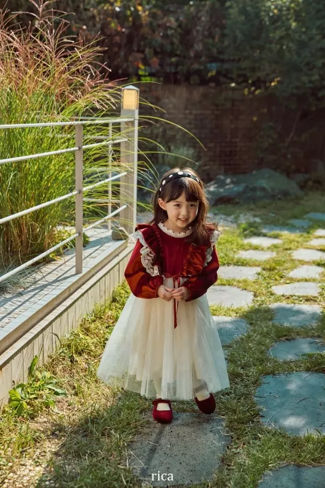 Rica - Korean Children Fashion - #magicofchildhood - Eve Velvet One-piece - 8