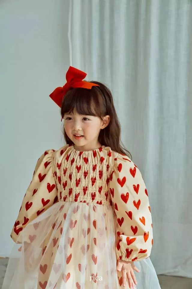 Rica - Korean Children Fashion - #prettylittlegirls - Heart One-piece - 3