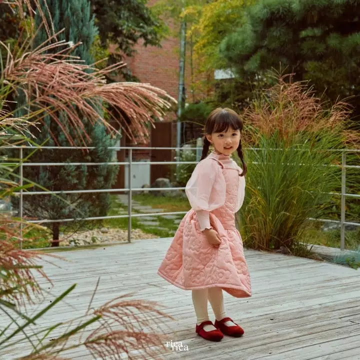Rica - Korean Children Fashion - #todddlerfashion - Blan Paded One-piece - 12