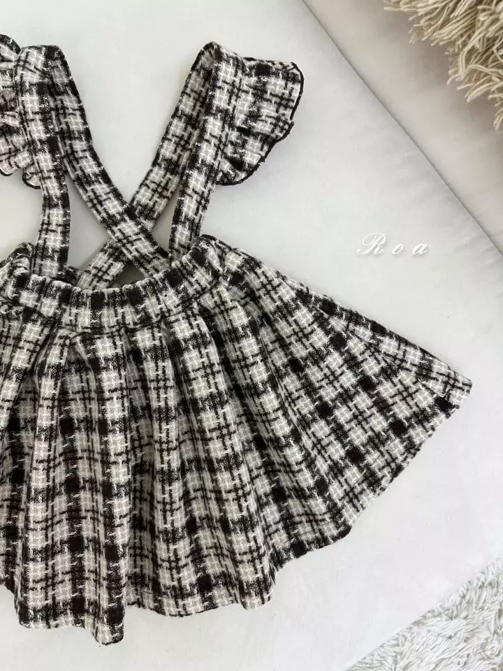 Roa - Korean Children Fashion - #designkidswear - Dungarees Wrinkle Skirt - 2