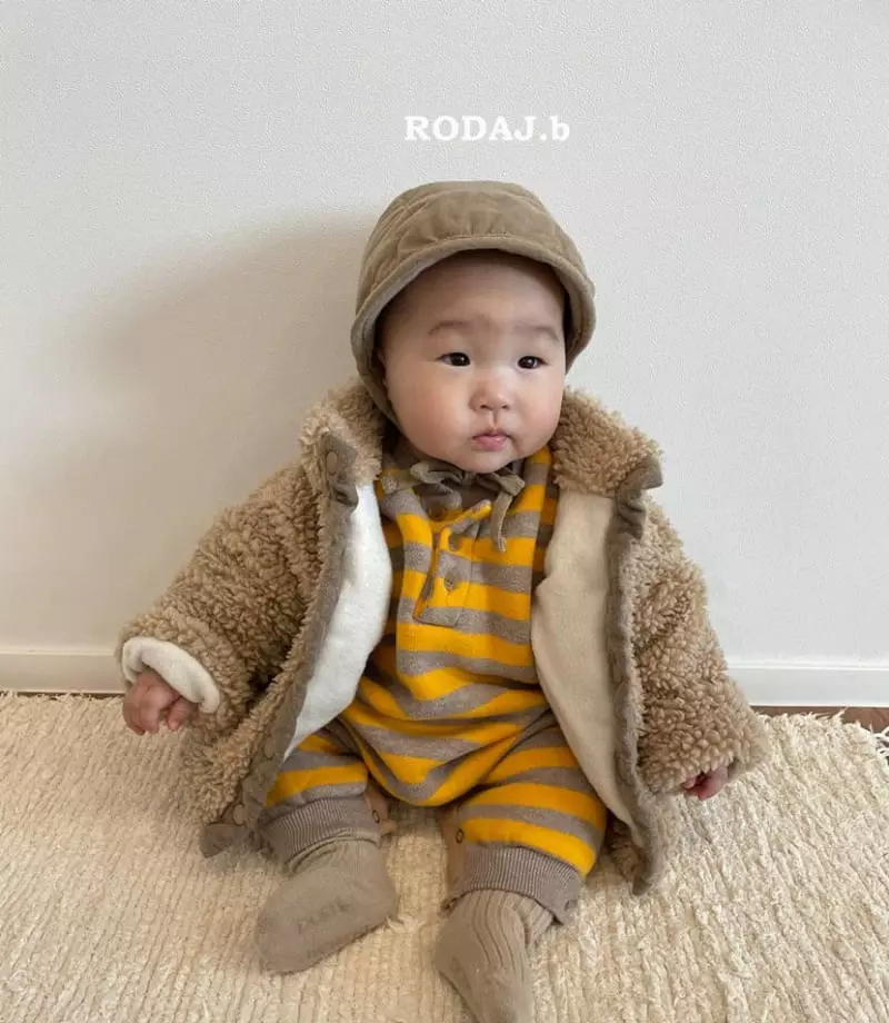 Roda J - Korean Baby Fashion - #onlinebabyshop - Bebe Jec Stripes Bodysuit - 4