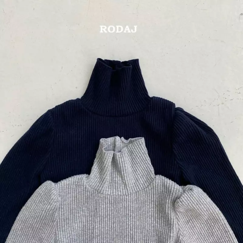Roda J - Korean Children Fashion - #kidsshorts - Salty Rib Turtleneck Tee - 3
