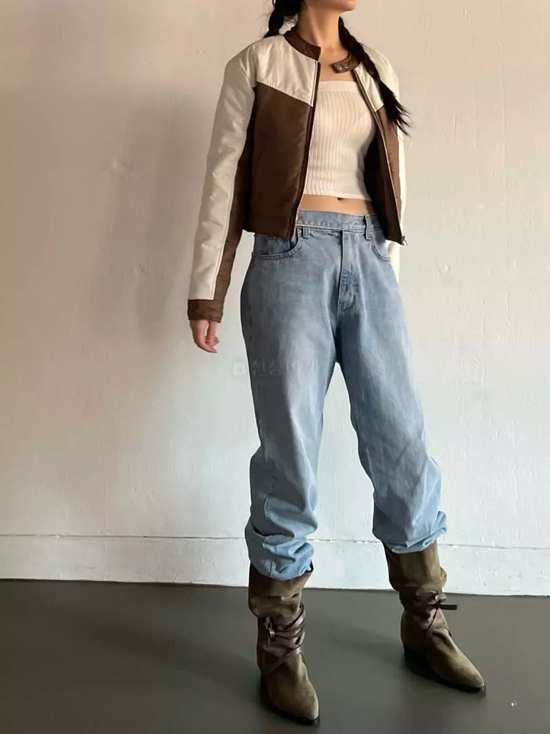 Rooof - Korean Women Fashion - #momslook - Moto Jacket - 7
