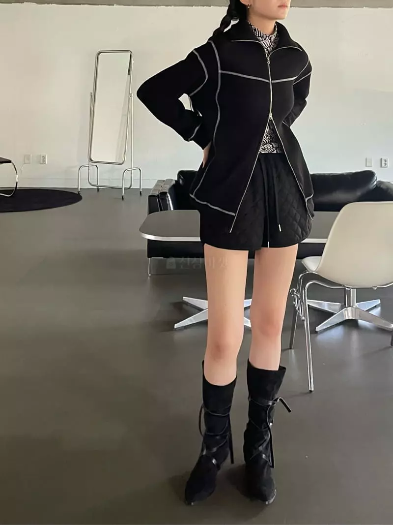 Rooof - Korean Women Fashion - #momslook - Waffle Jacket - 7