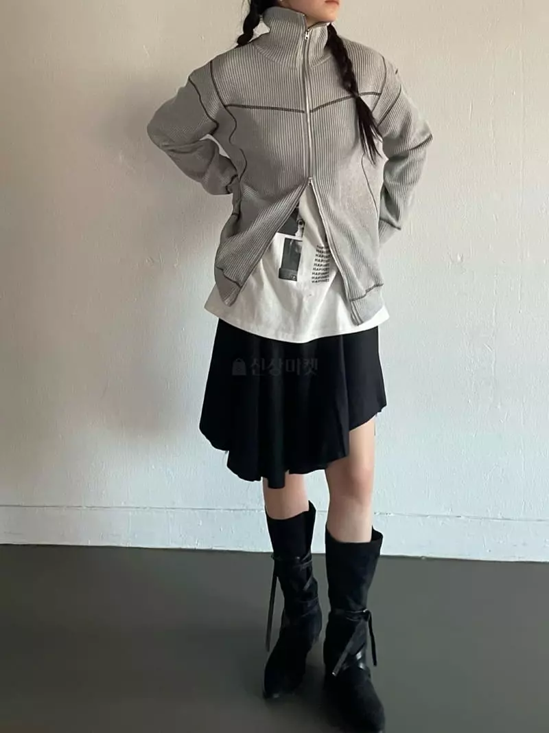 Rooof - Korean Women Fashion - #momslook - Cutting Skirt - 10