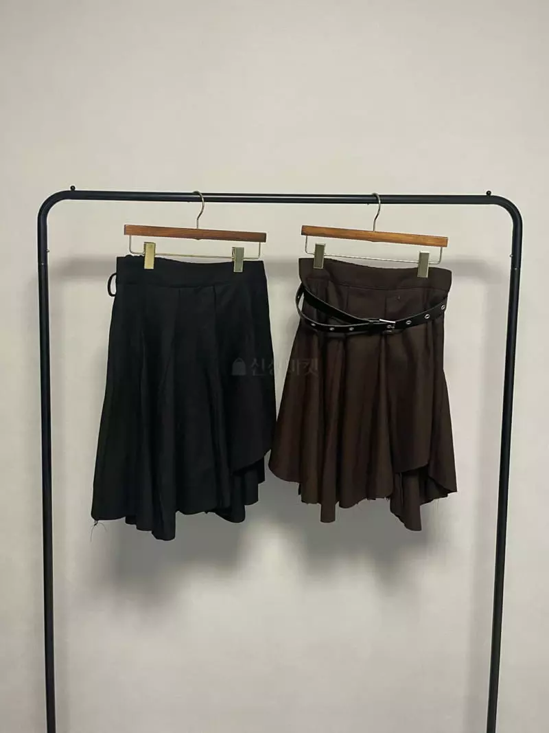 Rooof - Korean Women Fashion - #momslook - Cutting Skirt - 11