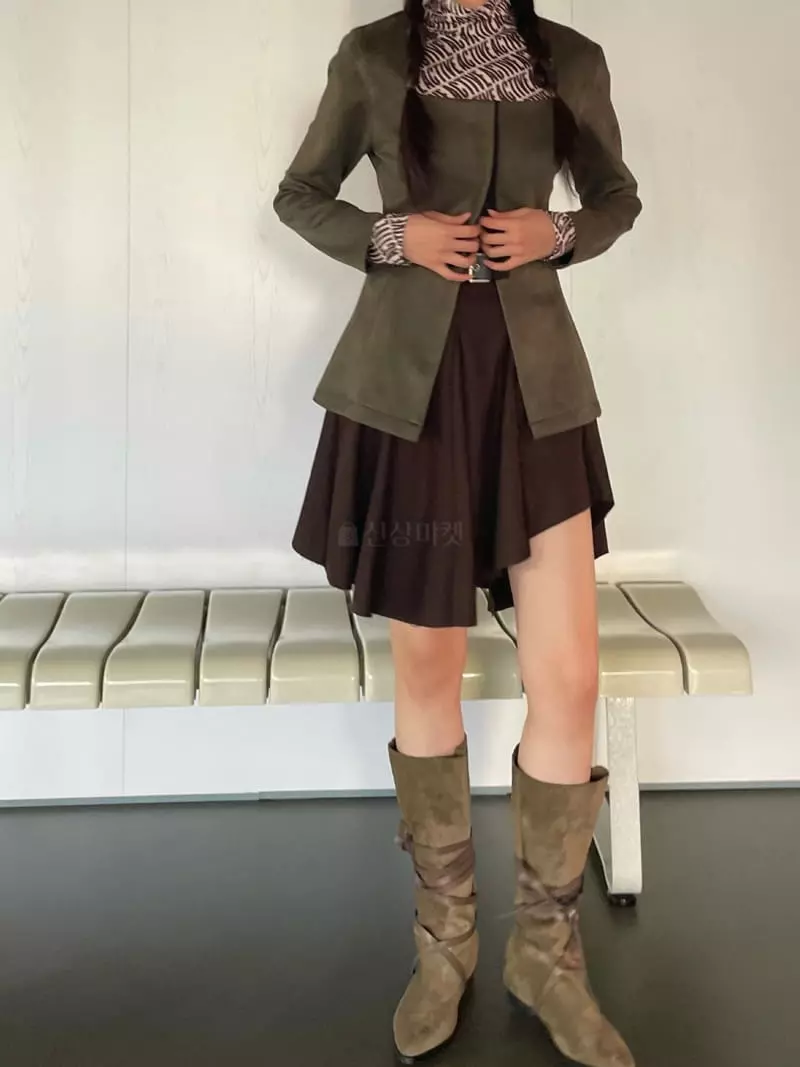 Rooof - Korean Women Fashion - #womensfashion - Cutting Skirt - 8