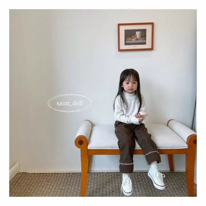 Saint Doll - Korean Children Fashion - #Kfashion4kids - Stitch Roll Up Pants - 3