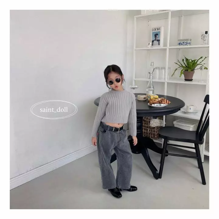 Saint Doll - Korean Children Fashion - #Kfashion4kids - Rib Crop Knit Tee - 3