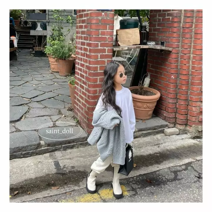 Saint Doll - Korean Children Fashion - #childofig - Veloure Loose Tee - 3