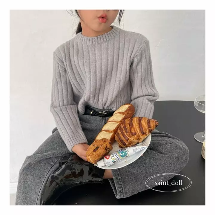 Saint Doll - Korean Children Fashion - #childofig - Rib Crop Knit Tee - 8