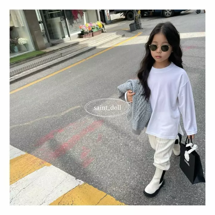 Saint Doll - Korean Children Fashion - #childofig - Veloure Loose Tee - 4