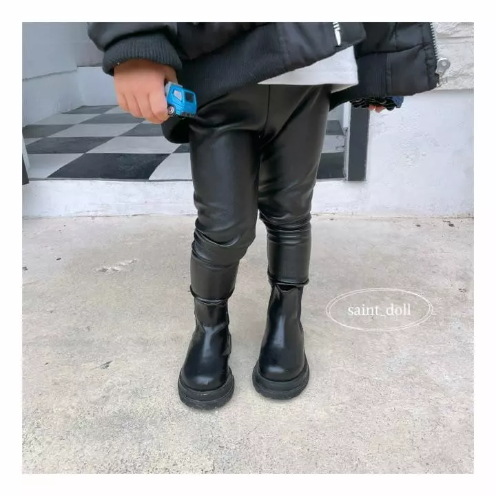 Saint Doll - Korean Children Fashion - #childrensboutique - Leather Leggings - 2
