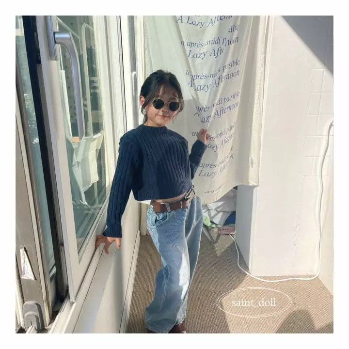 Saint Doll - Korean Children Fashion - #childrensboutique - Rib Crop Knit Tee - 10
