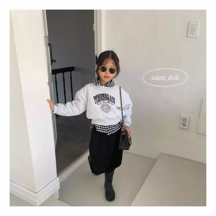 Saint Doll - Korean Children Fashion - #designkidswear - Michigan Sweatshirt with Mom - 8