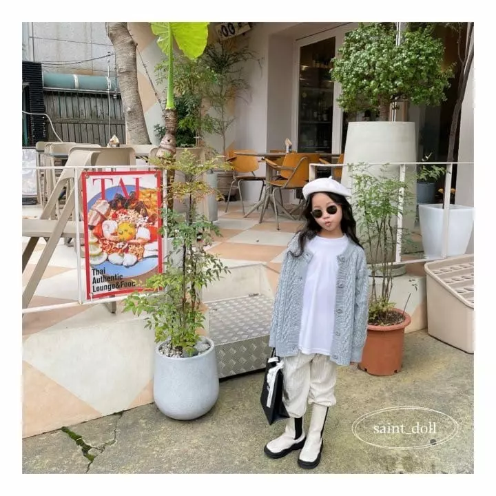 Saint Doll - Korean Children Fashion - #designkidswear - Veloure Loose Tee - 5