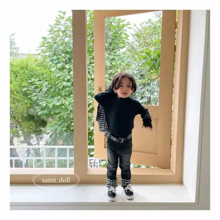 Saint Doll - Korean Children Fashion - #childrensboutique - Check Jeans - 4