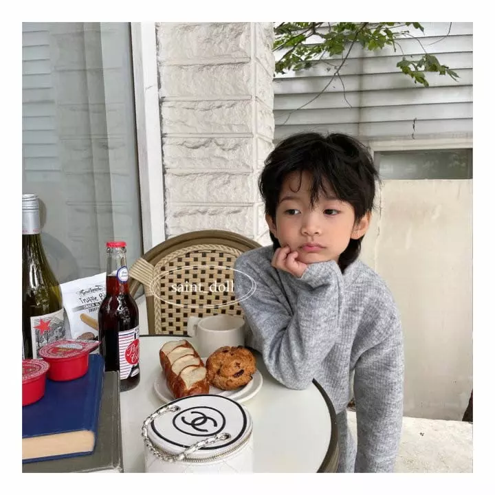 Saint Doll - Korean Children Fashion - #designkidswear - Knit Boxy Tee with Mom - 12