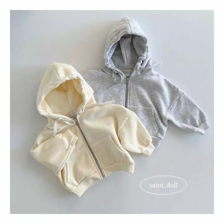 Saint Doll - Korean Children Fashion - #fashionkids - Fleece Hoody zip-up with Mom