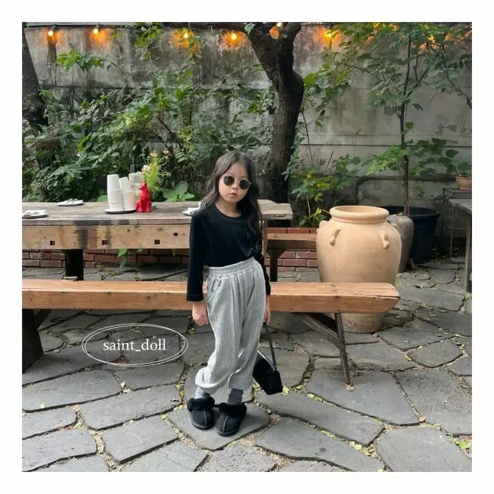 Saint Doll - Korean Children Fashion - #kidsshorts - Mink Sticky Tee - 8