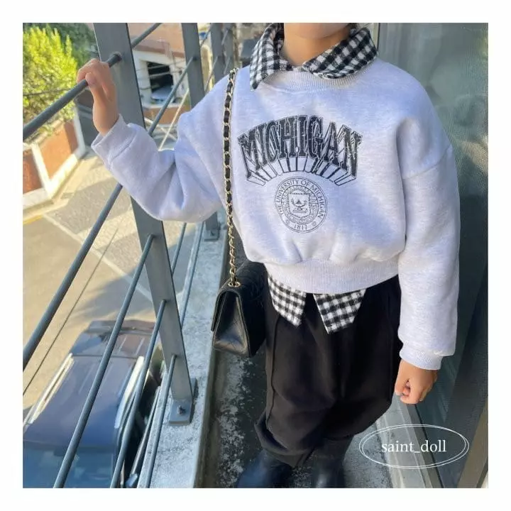 Saint Doll - Korean Children Fashion - #kidsshorts - Michigan Sweatshirt with Mom - 11