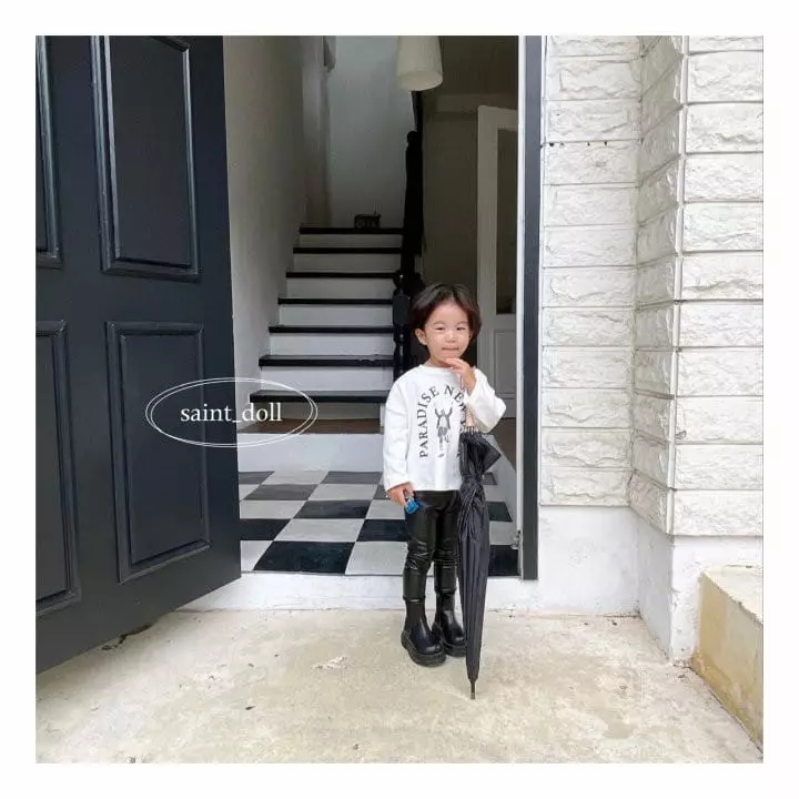 Saint Doll - Korean Children Fashion - #kidsshorts - Leather Leggings - 6