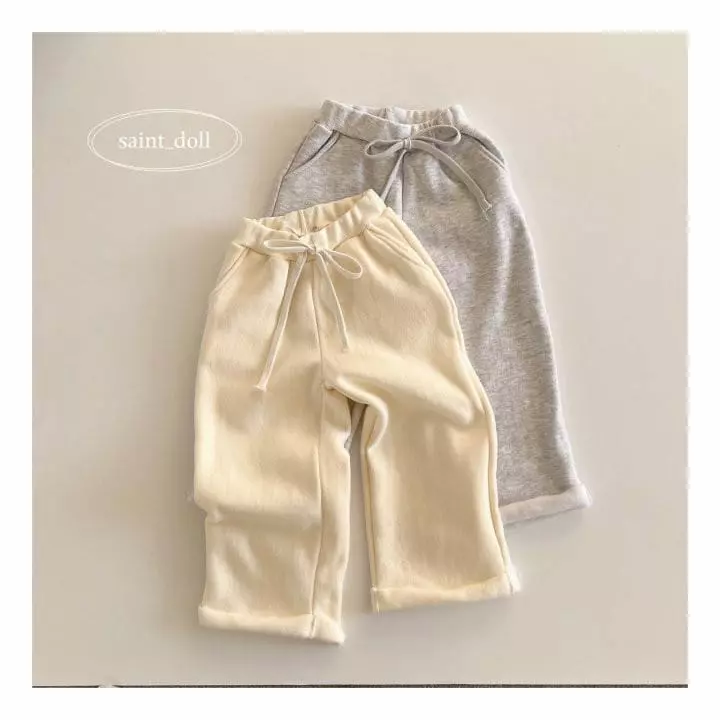 Saint Doll - Korean Children Fashion - #kidsshorts - Fleece Roll Up Pants with Mom