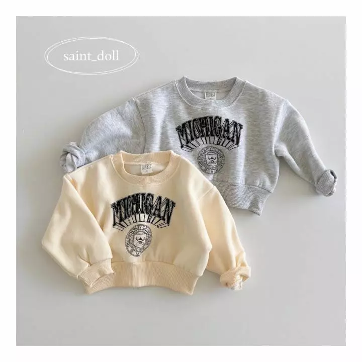 Saint Doll - Korean Children Fashion - #kidsstore - Michigan Sweatshirt with Mom - 12