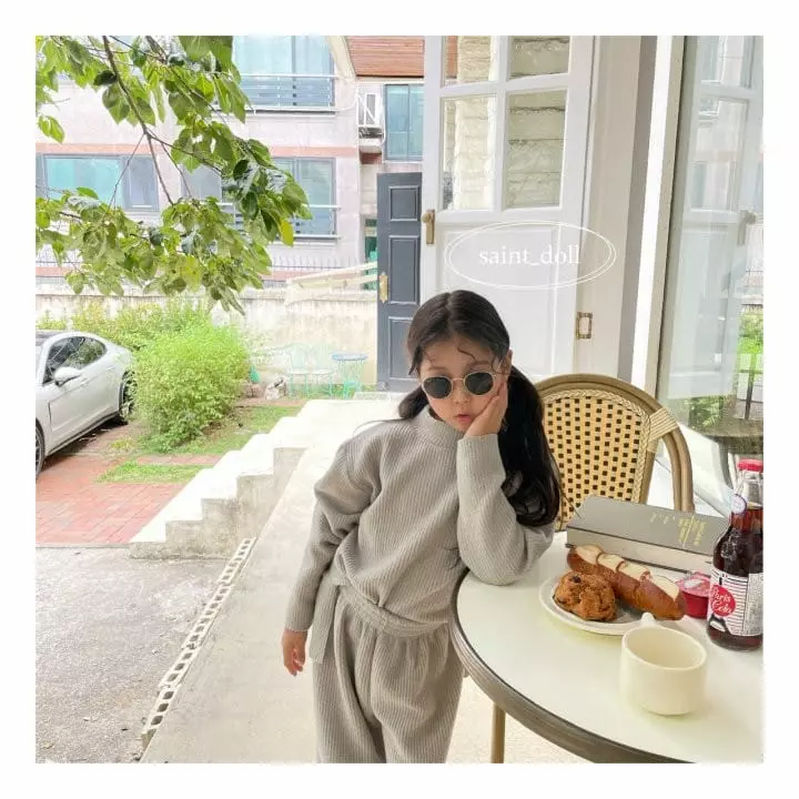 Saint Doll - Korean Children Fashion - #kidzfashiontrend - Knit Boxy Tee with Mom - 3