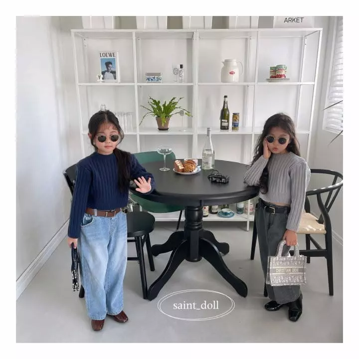 Saint Doll - Korean Children Fashion - #kidzfashiontrend - Rib Crop Knit Tee - 2