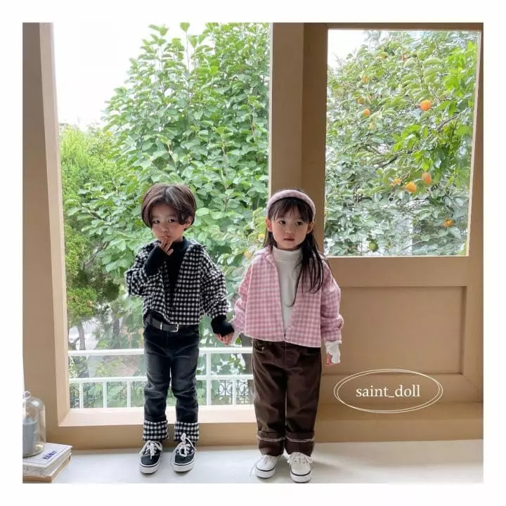 Saint Doll - Korean Children Fashion - #minifashionista - Stitch Roll Up Pants - 6