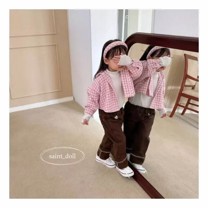Saint Doll - Korean Children Fashion - #prettylittlegirls - Stitch Roll Up Pants - 7