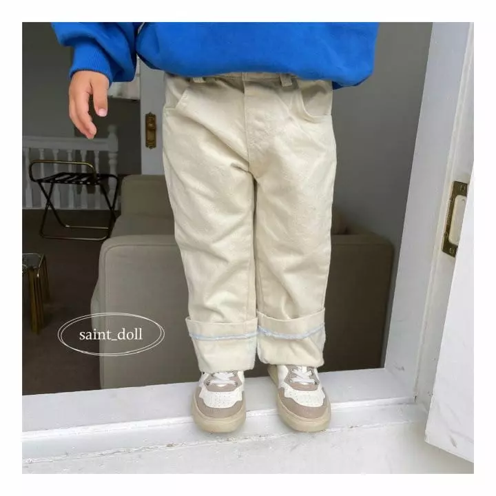 Saint Doll - Korean Children Fashion - #toddlerclothing - Stitch Roll Up Pants - 9