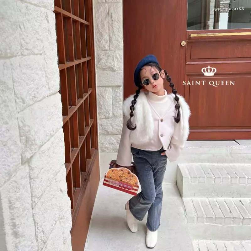 Saint Queen - Korean Children Fashion - #Kfashion4kids - Mink Bolero Vest - 10