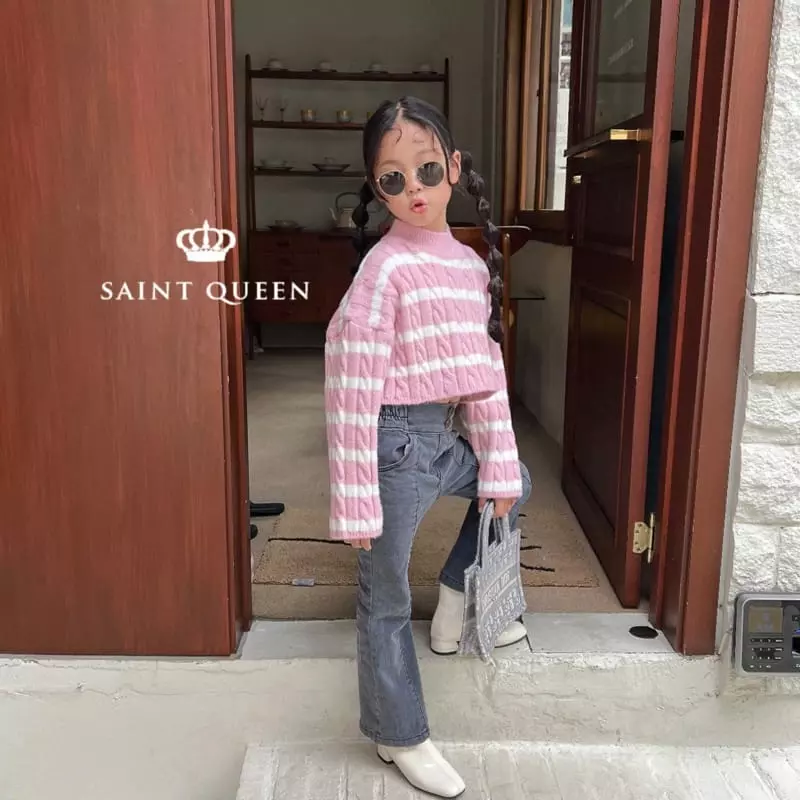 Saint Queen - Korean Children Fashion - #childrensboutique - Dan Twist Knit Tee - 6